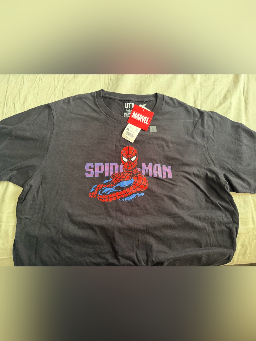 Spiderman x Uniqlo Men’s Marvel Black Graphic Tee